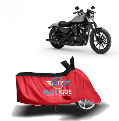 BLOERIDE Two Wheeler Cover for Harley Davidson(Iron 883, Red, Black)