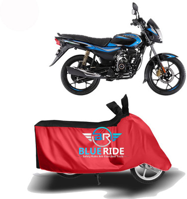 BLOERIDE Two Wheeler Cover for Bajaj(Platina 110, Red, Black)