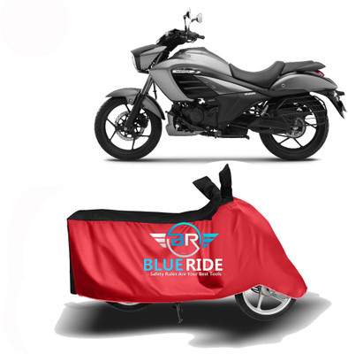 BLOERIDE Two Wheeler Cover for Suzuki(intruder 150, Red, Black)