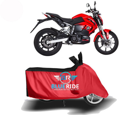BLOERIDE Two Wheeler Cover for Revolt(RV 400, Red, Black)