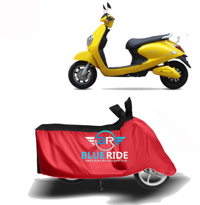 BLOERIDE Two Wheeler Cover for Techo Electra(Emerge, Red, Black)