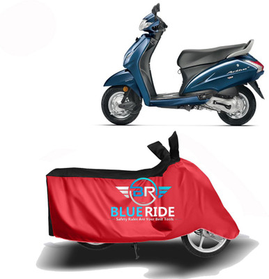 BLOERIDE Two Wheeler Cover for Honda(Activa 4G, Red, Black)