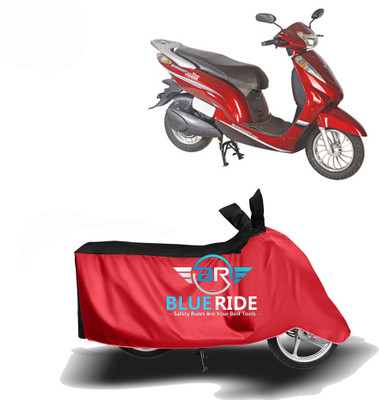 BLOERIDE Two Wheeler Cover for Avon(E Scoot, Red, Black)