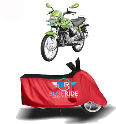 BLOERIDE Two Wheeler Cover for Hero(HF Deluxe Eco, Red, Black)