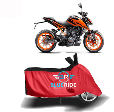 BLOERIDE Two Wheeler Cover for KTM(200 Duke, Red, Black)