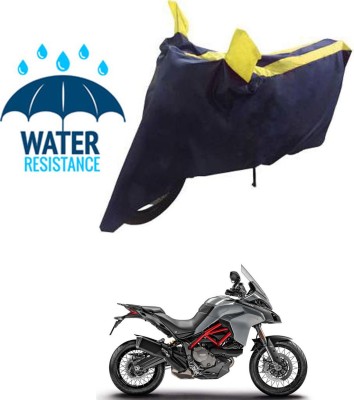 RONISH Waterproof Two Wheeler Cover for Ducati(Multistrada, Black, Yellow)