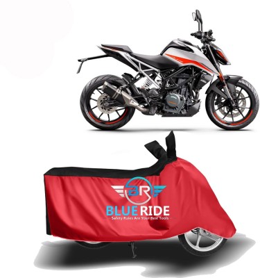 BLUERIDE Two Wheeler Cover for KTM(Duke 390, Red, Black)