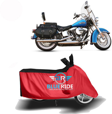 BLOERIDE Two Wheeler Cover for Harley Davidson(Heritage Softail Classic, Red, Black)