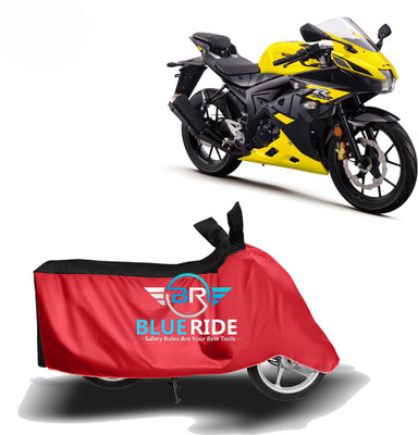 BLORIDE Two Wheeler Cover for Suzuki(GSX R150, Red, Black)