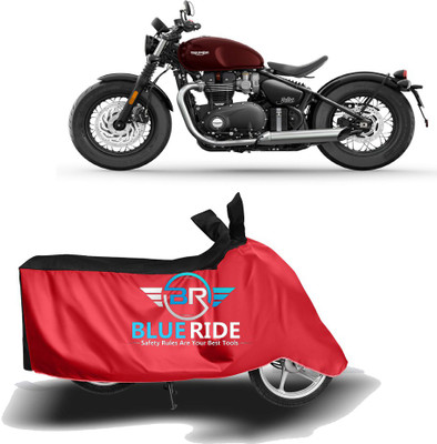 BLORIDE Two Wheeler Cover for Triumph(Bonneville Bobber, Red, Black)