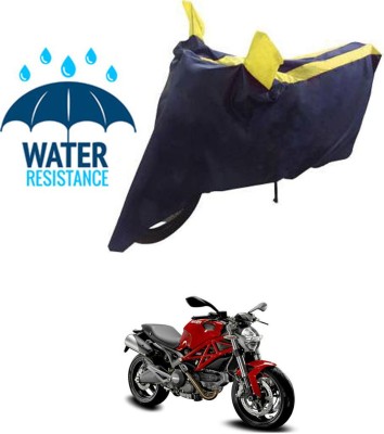 RONISH Waterproof Two Wheeler Cover for Ducati(Monster 795, Black, Yellow)