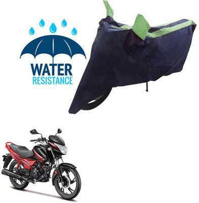 MMSSTAR Waterproof Two Wheeler Cover for Hero(Glamour, Black, Green)