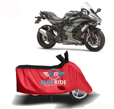 THE REAL ARV Waterproof Two Wheeler Cover for Kawasaki(Ninja H2, Red, Black)