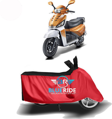 BLOERIDE Two Wheeler Cover for Mahindra(Gusto 125, Red, Black)