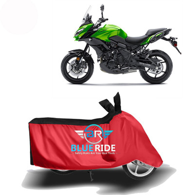 BLOERIDE Two Wheeler Cover for Kawasaki(Versys 650, Red, Black)
