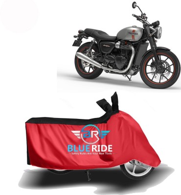 BLUERDE Two Wheeler Cover for Triumph(Street Twin, Red, Black)