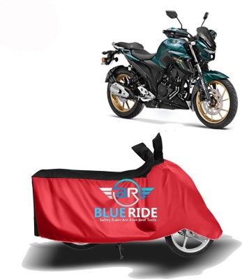 BLOERIDE Two Wheeler Cover for Yamaha(FZ25, Red, Black)