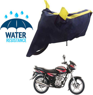 RONISH Waterproof Two Wheeler Cover for Bajaj(Discover 125 DTS-i, Black, Yellow)