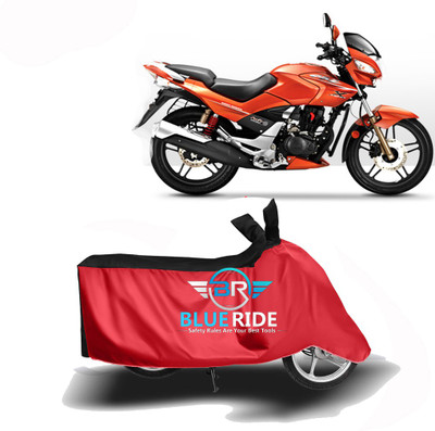 BLUERDE Two Wheeler Cover for Hero(CBZ Extreme, Red, Black)