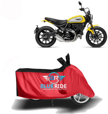 BLOERIDE Two Wheeler Cover for Ducati(Scrambler Icon, Red, Black)