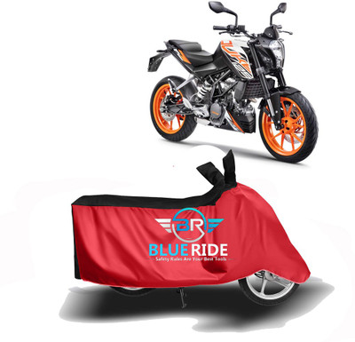 BLOERIDE Two Wheeler Cover for KTM(125 Duke, Red, Black)