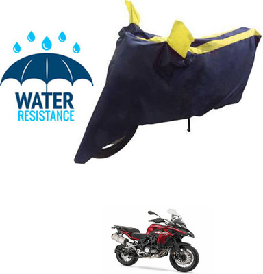 Mdstar Waterproof Two Wheeler Cover for Benelli(TRK 502, Black, Yellow)