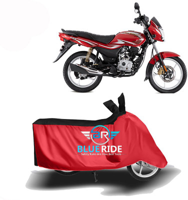 BLUERDE Two Wheeler Cover for Bajaj(ComforTec, Red, Black)