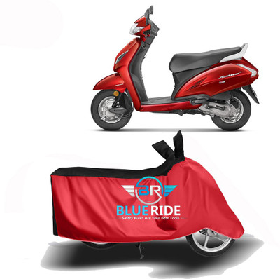 BLOERIDE Two Wheeler Cover for Honda(Activa 5G, Red, Black)