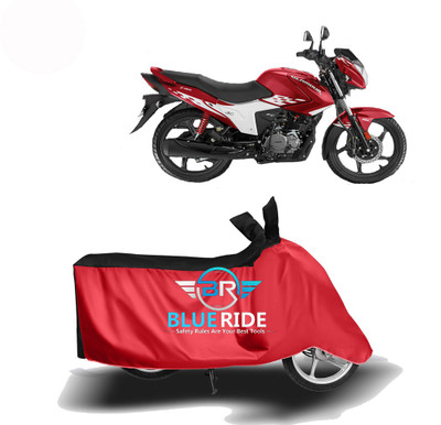 BLORIDE Two Wheeler Cover for Hero(MotoCorp Glamour, Red, Black)