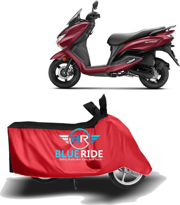 BLOERIDE Two Wheeler Cover for Suzuki(Burgman Street, Red, Black)