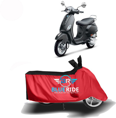 BLOERIDE Two Wheeler Cover for Vespa(Vespa VXL 150, Red, Black)