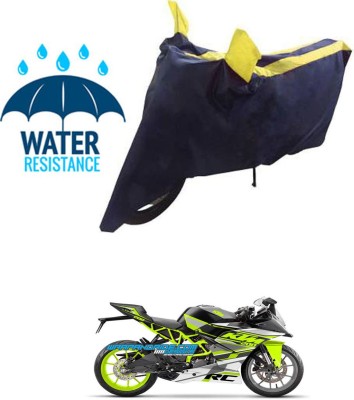 RONISH Waterproof Two Wheeler Cover for KTM(RC 200, Black, Yellow)