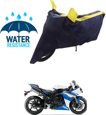 RONISH Waterproof Two Wheeler Cover for Yamaha(YZF R1M, Black, Yellow)