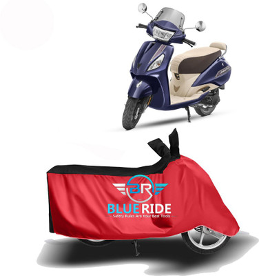 BLOERIDE Two Wheeler Cover for TVS(Jupiter classic, Red, Black)