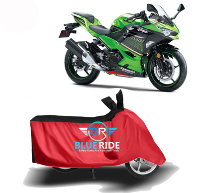 BLOERIDE Two Wheeler Cover for Kawasaki(Ninja 400, Red, Black)
