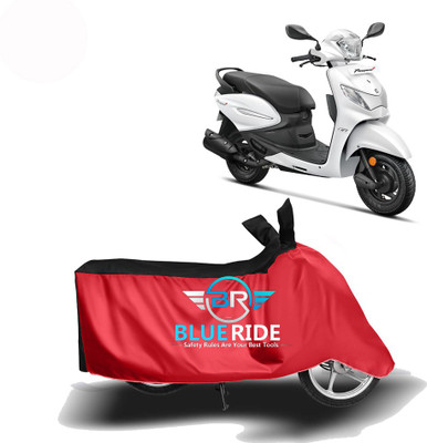 BLOERIDE Two Wheeler Cover for Hero(Pleasure+ 110, Red, Black)