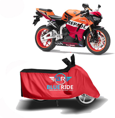 BLORIDE Two Wheeler Cover for Honda(CBR 600 RR, Red, Black)