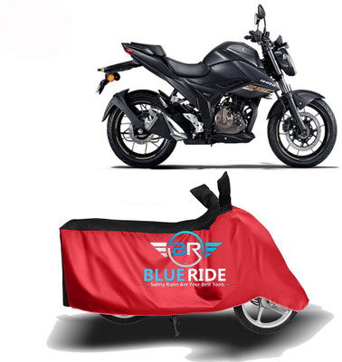 BLOERIDE Two Wheeler Cover for Suzuki(Gixxer 250, Red, Black)