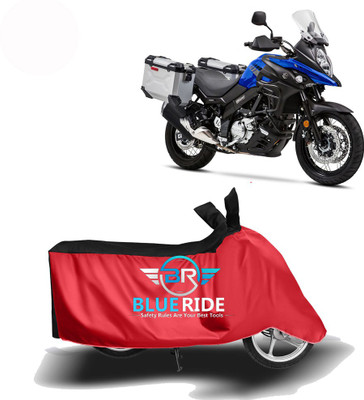 BLORIDE Two Wheeler Cover for Suzuki(V Strom 650, Red, Black)