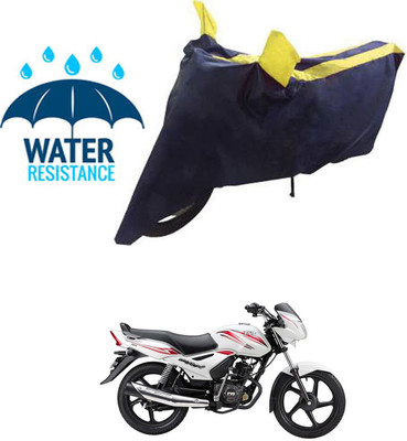 RONISH Waterproof Two Wheeler Cover for TVS(Star City Plus, Black, Yellow)