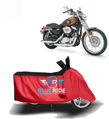 BLUERDE Two Wheeler Cover for Harley Davidson(XL 1200, Red, Black)