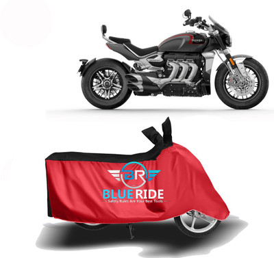 BLUERDE Two Wheeler Cover for Triumph(Rocket III, Red, Black)