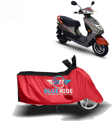 BLUERDE Two Wheeler Cover for Okinawa(Ridge Plus, Red, Black)