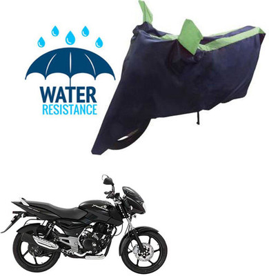 RONISH Waterproof Two Wheeler Cover for Bajaj(Pulsar 135 LS DTS-i, Black, Green)