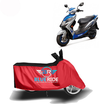 BLOERIDE Two Wheeler Cover for Suzuki(Swish 125, Red, Black)