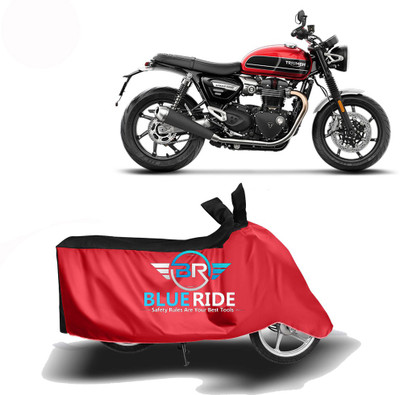 BLORIDE Two Wheeler Cover for Triumph(Speed Twin, Red, Black)