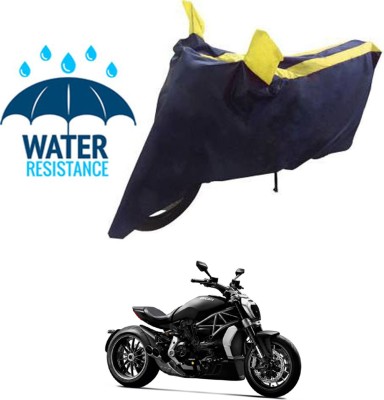 RONISH Waterproof Two Wheeler Cover for Ducati(XDiavel, Black, Yellow)