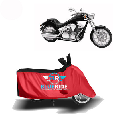 BLOERIDE Two Wheeler Cover for Honda(VT 1300CX, Red, Black)