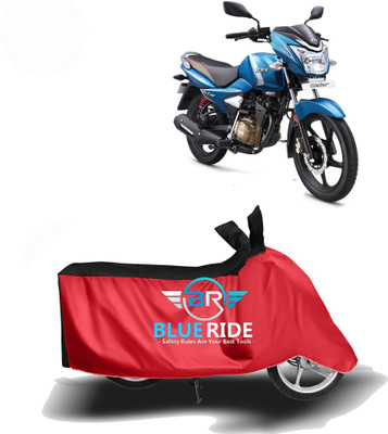 BLUERDE Two Wheeler Cover for TVS(Victor, Red, Black)