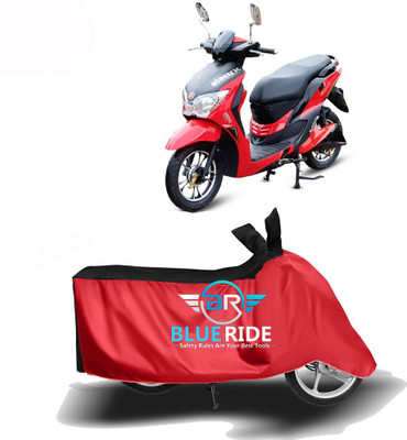 BLOERIDE Two Wheeler Cover for Hero Electric(Dash, Red, Black)